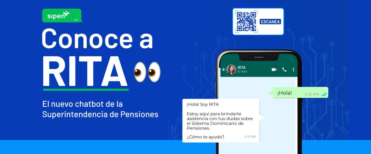 La Sipen presenta a RITA: chatBot del Sistema Dominicano de Pensiones